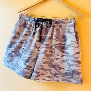 EUC GREY CAMO LOUNGE SHORTS